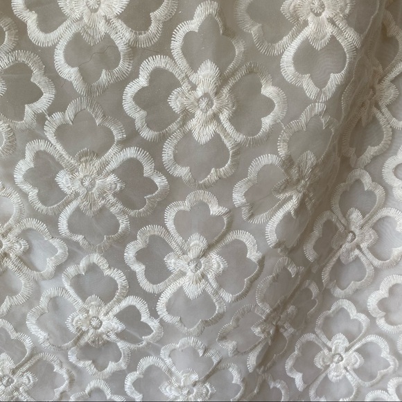 NWOT Anthropologie Pim + Larkin Cream Lace Flower Design Sleeveless Dress - Picture 5 of 12